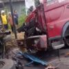 Kecelakaan Beruntun di Bangsal, Truk Terguling Timpa Motor