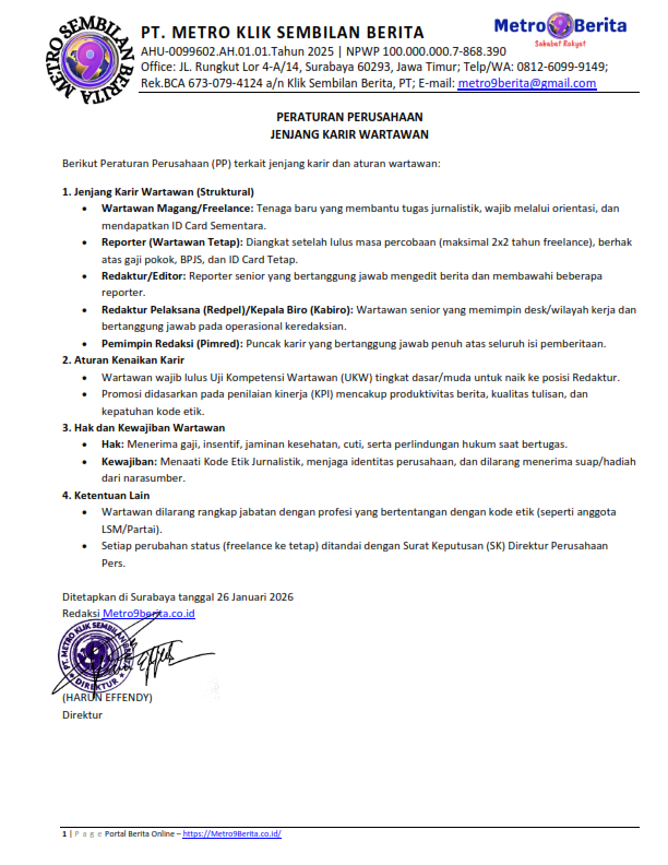 Jenjang Karir Wartawan