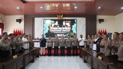 Polres Mojokerto Kota Gelar Latpraops Ketupat 2026
