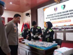 Polres Mojokerto Kota Gelar Pemeriksaan Urine dan Senjata Api