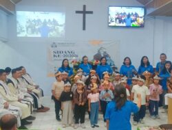 Musik Angklung Anak-anak TK Hidupkan Sidang Gereja di Mojosari