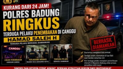 Terduga Pelaku Penembakan di Canggu Diringkus Polisi