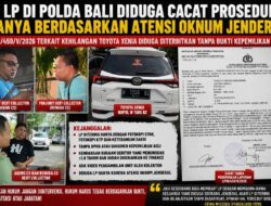 Diduga Cacat Prosedur, LP Xenia di Polda Bali Disorot