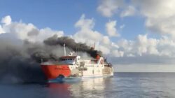 Kapal Putri Yasmin Terbakar di Perairan Bangko-Bangko