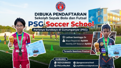 Ayo Gabung! PSG Soccer School Buka Pendaftaran Siswa Baru