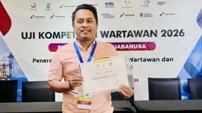 Prengki Wirananda Pengurus SMSI Sumenep Raih UKW Utama