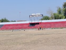 Rehabilitasi Stadion Mojosari Capai 52 Persen 
